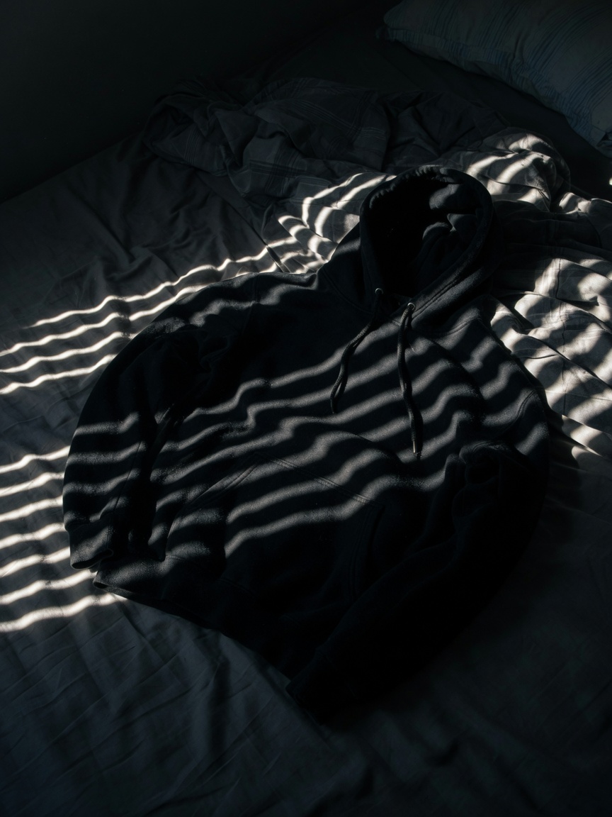 XYMLO hoodie on the bed